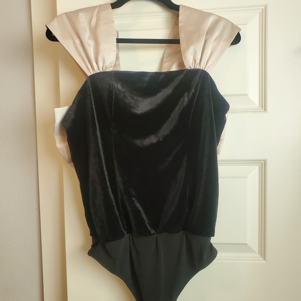 Express velvet holiday bodysuit
